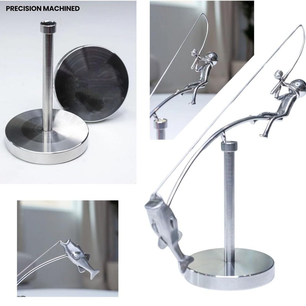 Handmade Kinetic Fishing Sculp - đánh giá và giá Newton Cradle Large