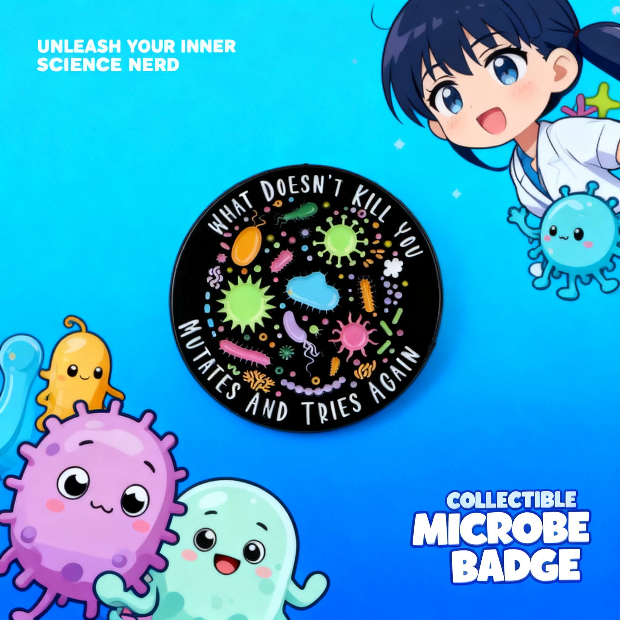 Bacterial Enamel Pin Nurse Doc - đánh giá và giá Science Toy