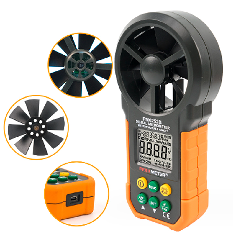 PEAKMETER PM6252A/PM6252B Digi - đánh giá và giá Anemometer Wind Speed