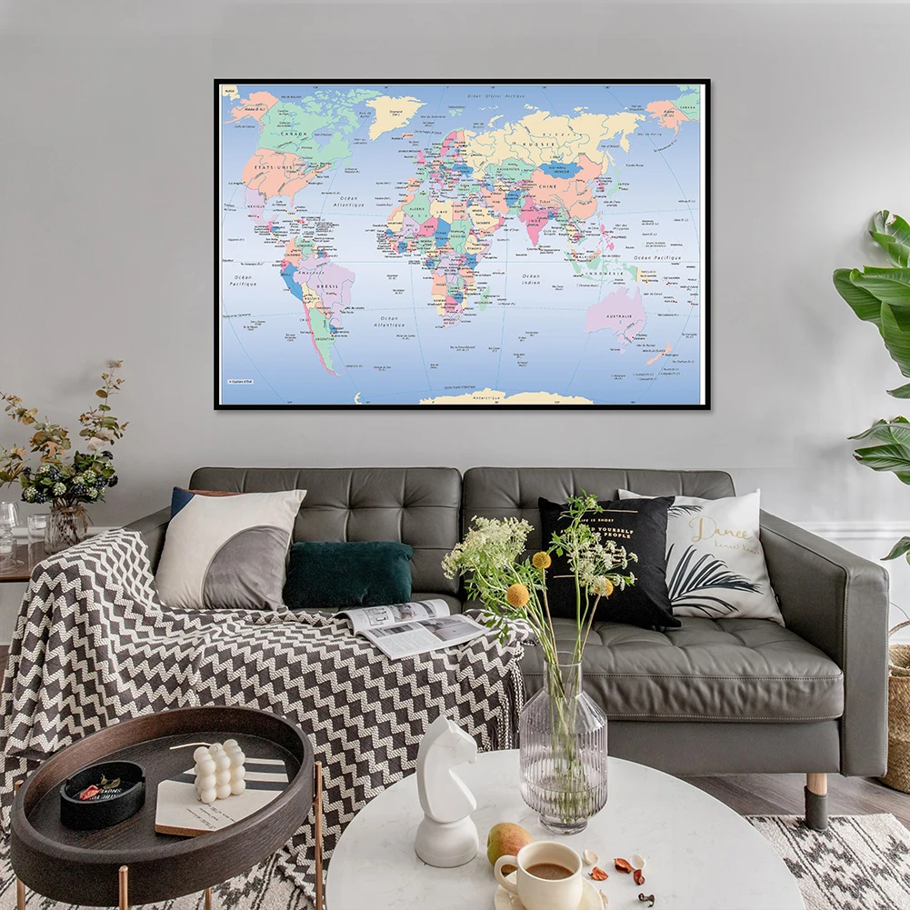 Unframed World Map French Lang - đánh giá và giá Star Map Poster