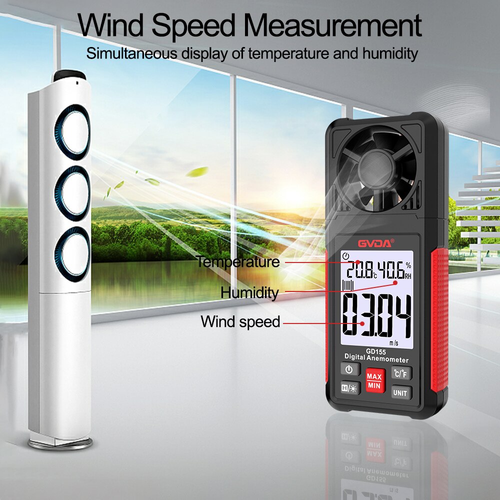 GVDA Digital Anemometer Handhe - đánh giá và giá Anemometer Wind Speed